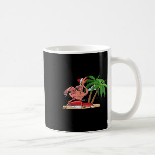 Flamingo Christmas In July Cool Tropical Bird Beac Coffee Mug