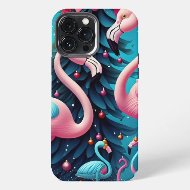 Flamingo Christmas iPhone / iPad case (Back)