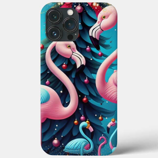 Flamingo Christmas iPhone / iPad case (Back)