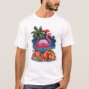Flamingo Christmas Lighting Xmas T-Shirt