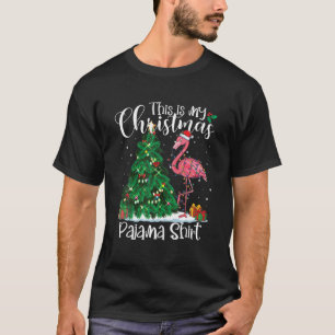 Flamingo Christmas Lights Funny Pajama Flamingo Lo T-Shirt