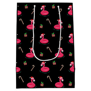 Flamingo Christmas Medium Gift Bag