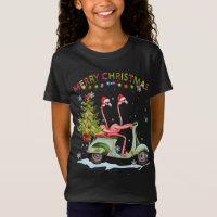 Flamingo Christmas Motorcycle Xmas Lights Merry Ch