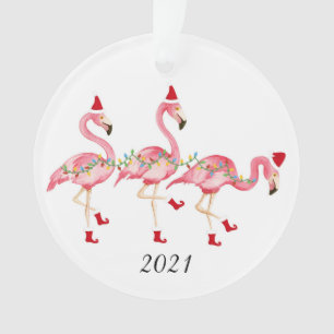 Flamingo Christmas ornament