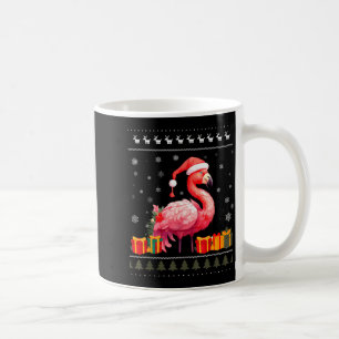 Flamingo Christmas Santa Hat Ugly Christmas Sweate Coffee Mug