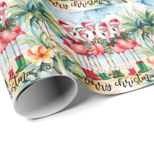 Flamingo Christmas themed  Wrapping Paper