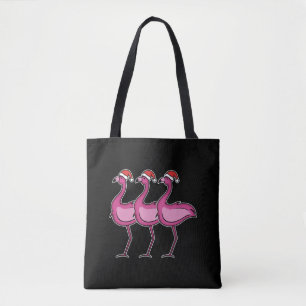 Flamingo Christmas Tote Bag