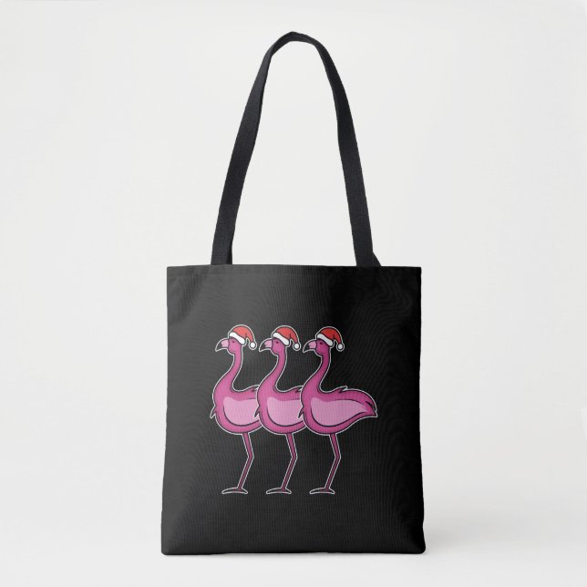 Flamingo Christmas Tote Bag (Front)