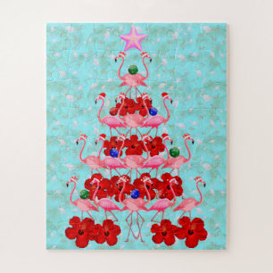 Flamingo Christmas Tree Jigsaw Puzzle