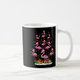 Flamingo Christmas Tree Lights Santa Hat Nk Flamin Coffee Mug