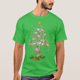 Flamingo Christmas Tree Ornament Decor Funny Xmas  T-Shirt