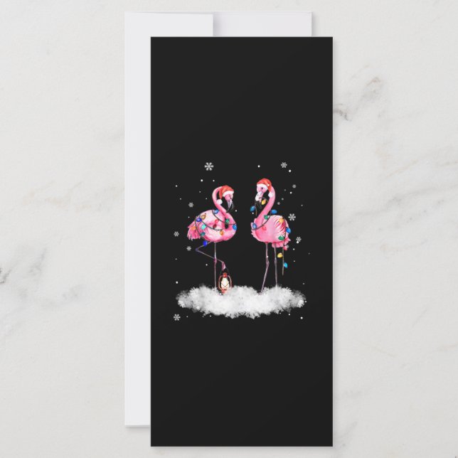 Flamingo Christmas Tree Santa Hat Light (Front)