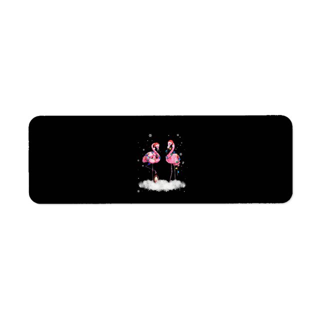 Flamingo Christmas Tree Santa Hat Light (Front)