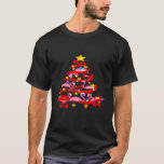 Flamingo Christmas Tree - Xmas Santa Claus T-Shirt<br><div class="desc">Flamingo Christmas Tree - Xmas Santa Claus</div>