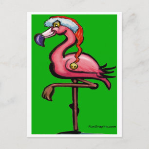 Flamingo Chrsitmas Postcard