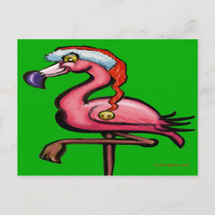 Flamingo Chrsitmas Postcard