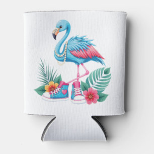 Flamingo Chucks and Pearls Comma La Harris 2024 Can Cooler
