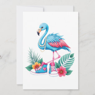 Flamingo Chucks and Pearls Comma La Harris 2024 Holiday Card