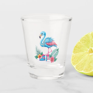 Flamingo Chucks and Pearls Comma La Harris 2024 Shot Glass