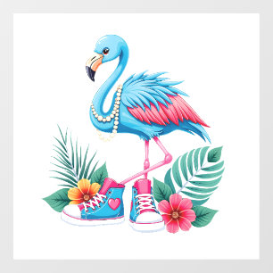 Flamingo Chucks and Pearls Comma La Harris 2024 Window Cling
