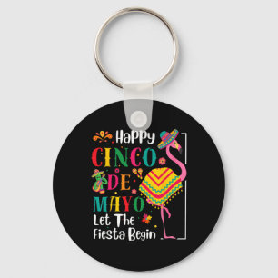 Flamingo Cinco De Mayo Mexican Fiesta For Men Wome Key Ring