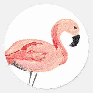 Flamingo Classic Round Sticker