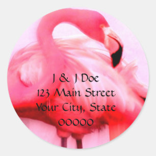 Flamingo Classic Round Sticker
