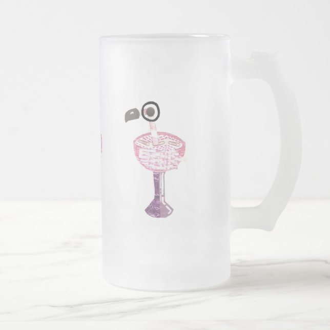 Flamingo Cocktail Frosted Mug (Right)