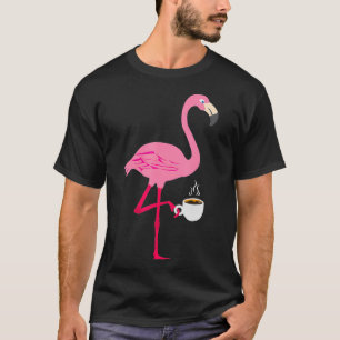 Flamingo Coffee Funny  T-Shirt