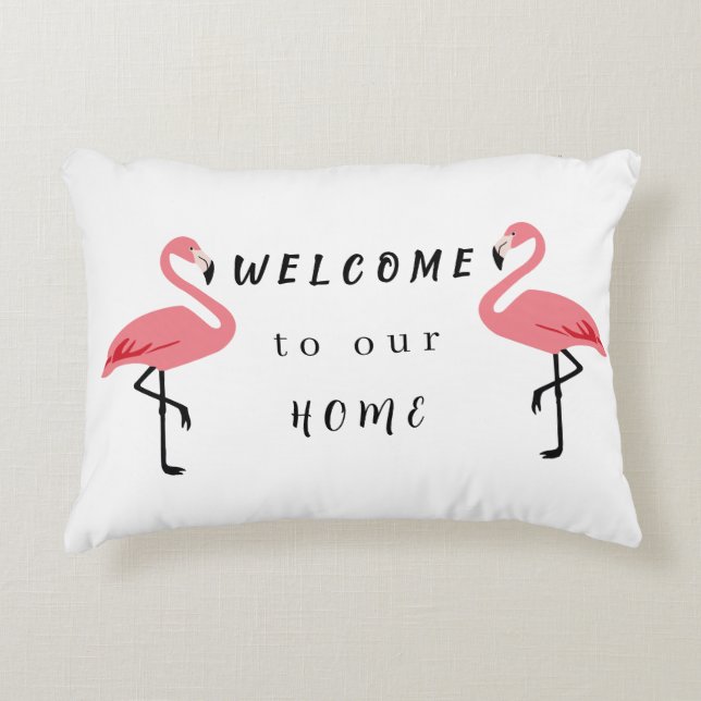 flamingo Coir Mat Decorative Cushion (Front)
