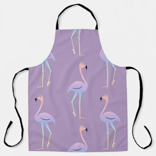 Flamingo colourful rainbow bird. Beautiful seamles Apron