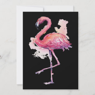 Flamingo   Cool 60s Flamingo Animal Lover Flamingo Holiday Card