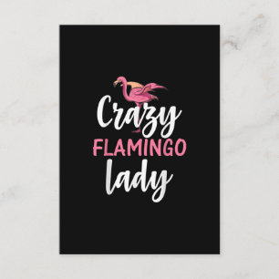 Flamingo - Crazy Flamingo Lady Gifts Enclosure Card
