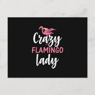 Flamingo - Crazy Flamingo Lady Gifts Postcard