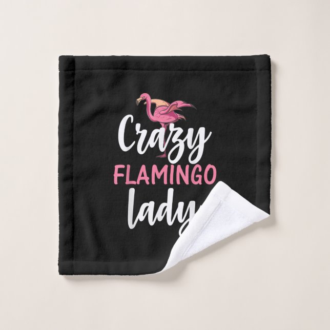 Flamingo - Crazy Flamingo Lady Gifts Wash Cloth (Wash Cloth)