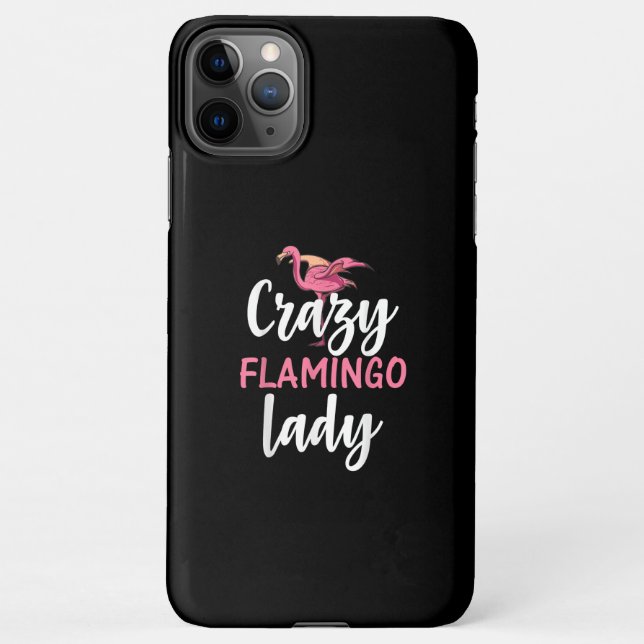 Flamingo - Crazy Flamingo Lady iPhone Case (Back)