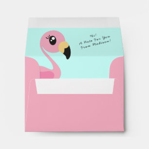 Flamingo Cute Tropical Kids Envelope