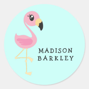 Flamingo Cute Tropical Kids Envelope Seal Stickers