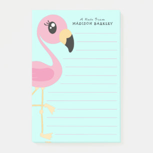 Flamingo Cute Tropical Kids Post-it Notes