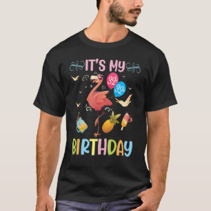 Flamingo Dance Happy Me 32 Years Old It's My 32nd T-Shirt