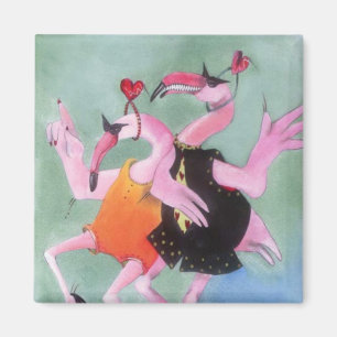 Flamingo Dance Magnet