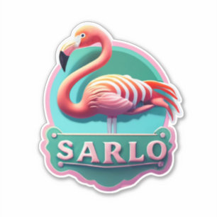 Flamingo Decorate with Vibrant Stickers