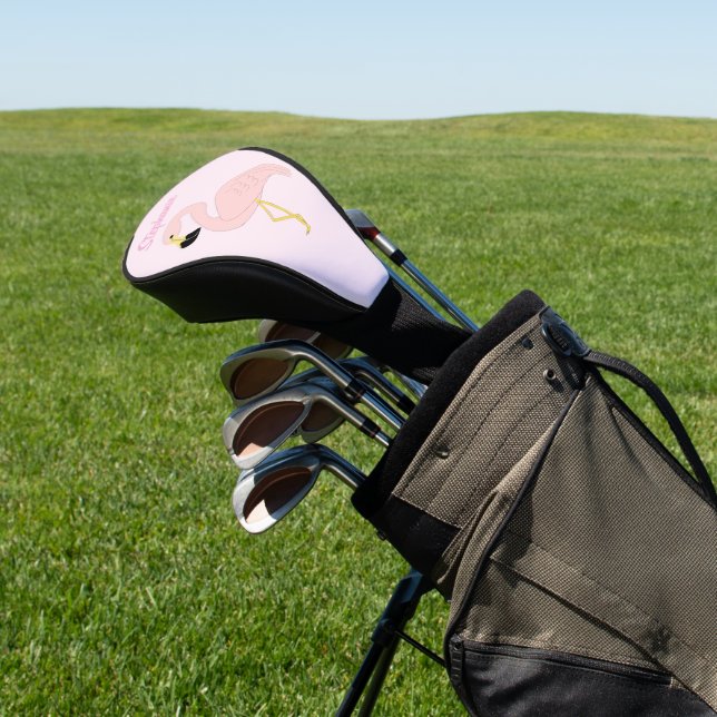 Flamingo Design Golf Head Cover (In Situ)