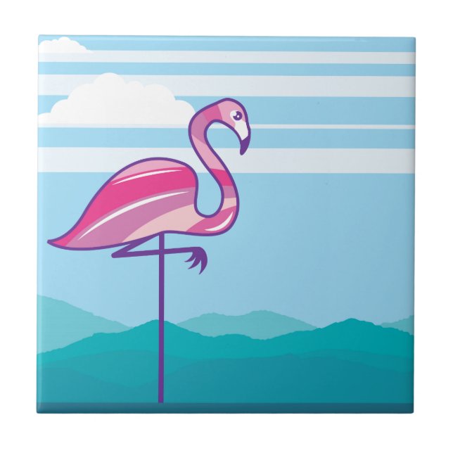 Flamingo Design Tile (Front)