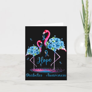 Flamingo Diabetes Awareness Card