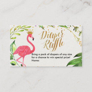 Flamingo - Diaper Raffle Card