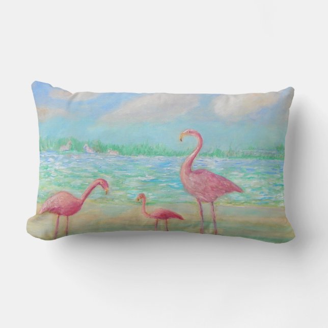FLAMINGO DREAMING Lumbar Pillow (Front)