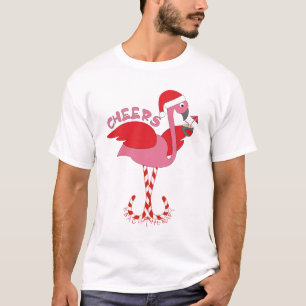 Flamingo Drinking Cocktail T-Shirt