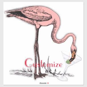 Flamingo Drinking Martini Thunder_Cove