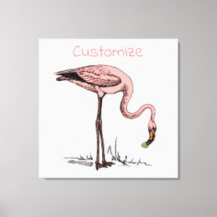 Flamingo Drinking Martini Thunder_Cove  Canvas Print